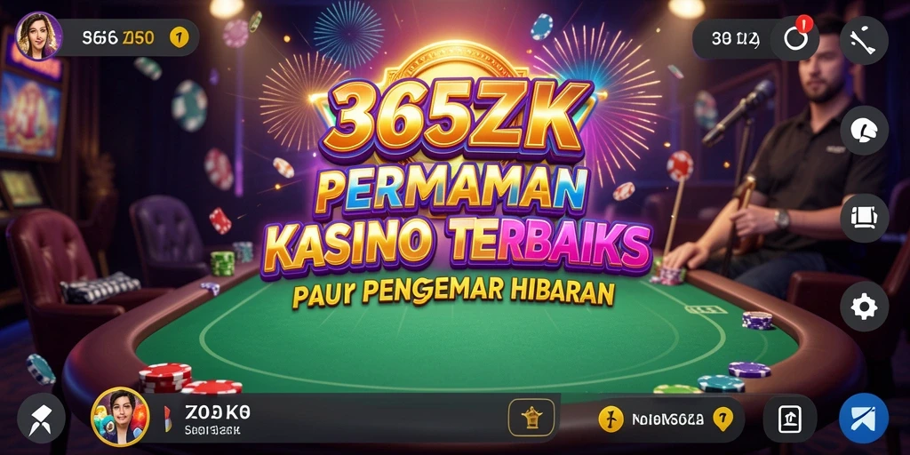 Tampilan gameplay menarik dari 365ZK dengan suasana Kasino yang menawan.