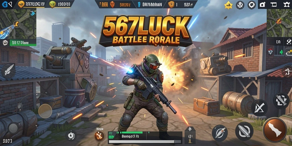 Gameplay seru dan menegangkan dalam 567LUCK dengan pertarungan aksi Battle Royale.