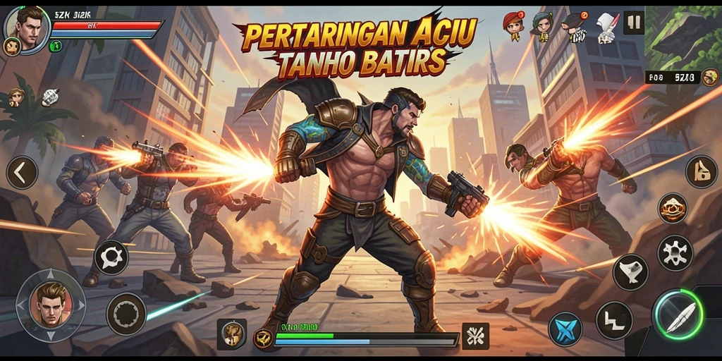 Tampilan menarik dari gameplay aksi intens di 5ZK.