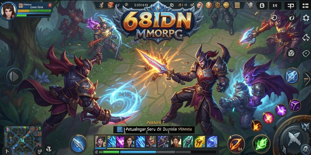 Tangkapan layar menunjukkan aksi seru dalam gameplay MMORPG 68IDN.