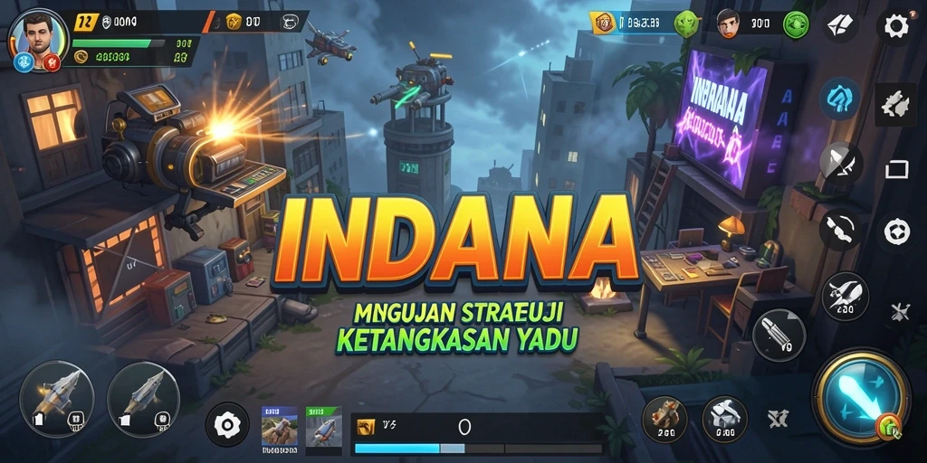 Tampilan gameplay INDAAA yang mendebarkan dan strategis.