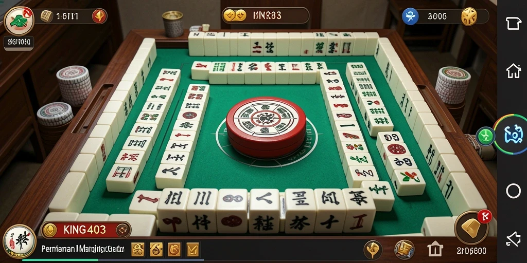 Tampilan gameplay KING403 dengan ubin Mahjong yang menantang.
