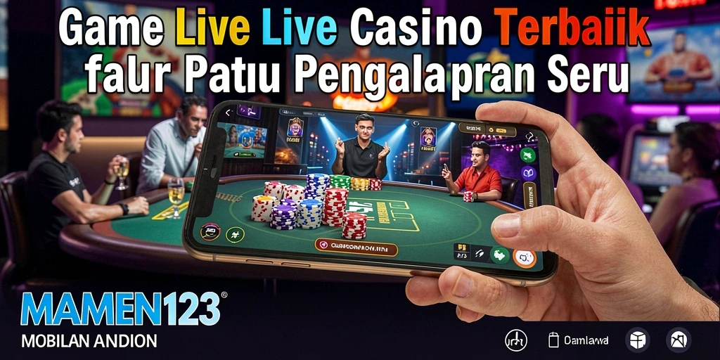 Tampilan live dealer yang menawan dalam permainan Live Casino MAMEN123.