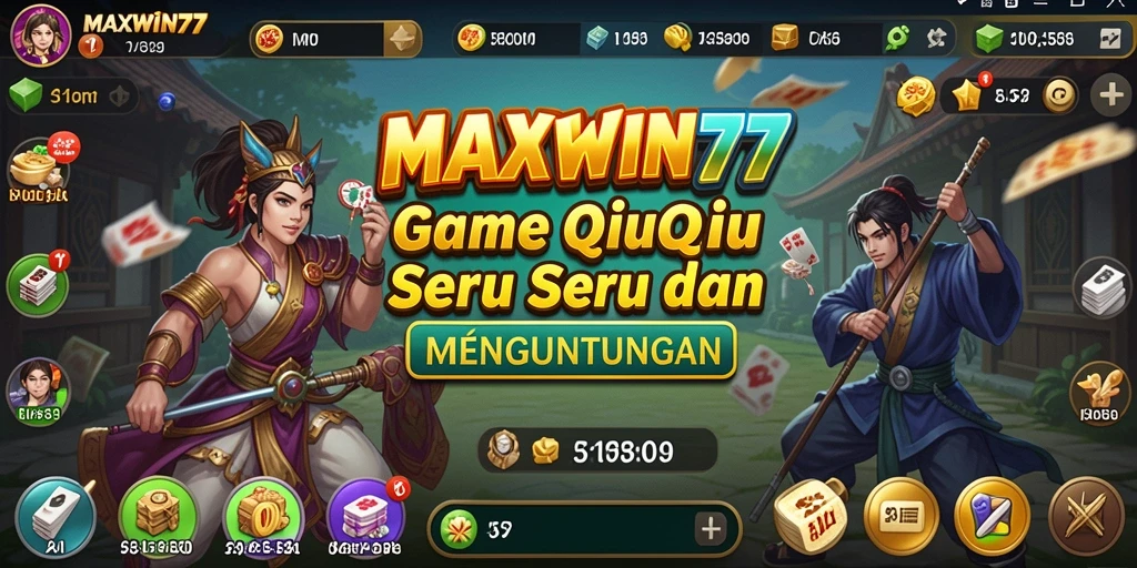 Tampilan gameplay seru dalam MAXWIN77 yang menampilkan aksi QiuQiu.