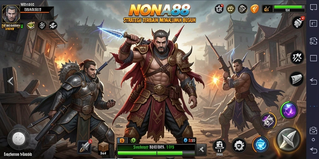 Tampilan gameplay NONA88 yang menegangkan dan strategis.