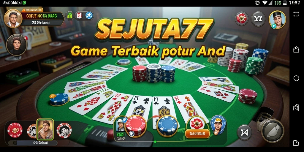Tampilan gameplay Gaple SEJUTA77 yang menarik dan seru.