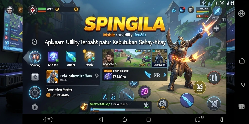 Tampilan antarmuka pengguna SPINGILA yang memudahkan navigasi aplikasi Utility.